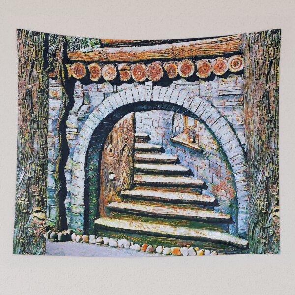 Item preview, Entrance to a forest home designed and sold by helenkaiy.