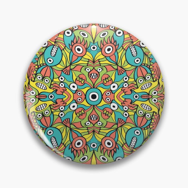 Item preview, Odd funny creatures multiplying in a symmetrical pattern design designed and sold by Zoo-co.