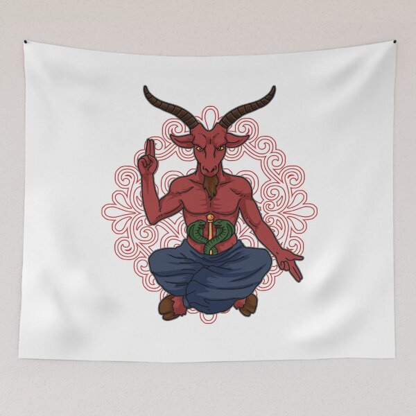 Item preview, Baphomet Shirt Men Hail Satan Tshirt Tarot Card The Devil designed and sold by DSWShirts.