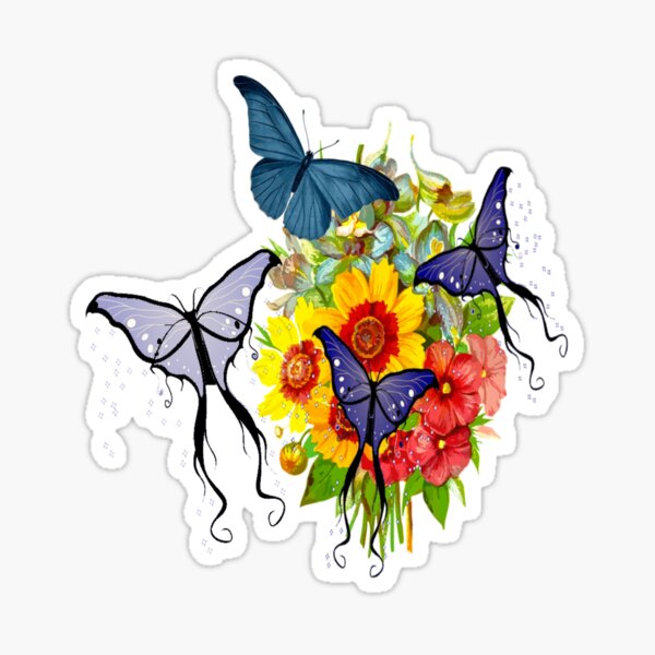 Artikel-Vorschau von Blumen und Schmetterlinge, designt und verkauft von BellsPainting.