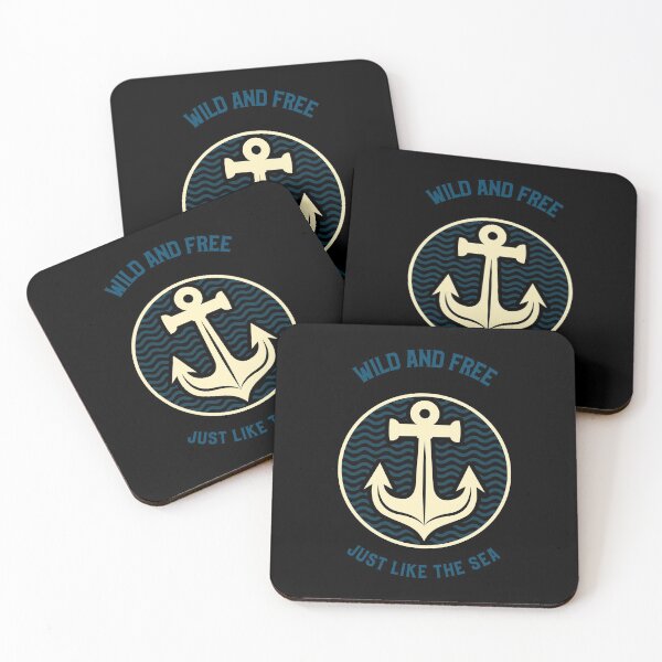 Item preview, Anchor Wild And Free Just Like The Sea Design designed and sold by joabaj.