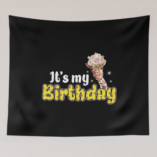 Item preview, Giraffe It's My Birthday Good Time Party Gift designed and sold by 2blackcherries.