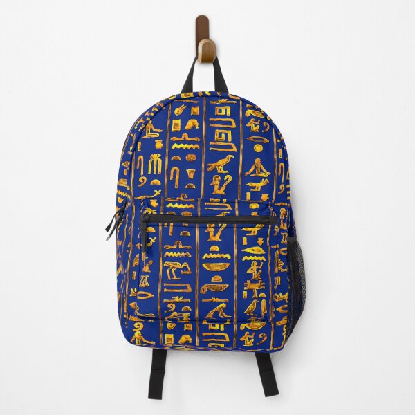 Item preview, Ancient Egyptian Hieroglyphs (Gold on Dark Blue) designed and sold by Samboid.