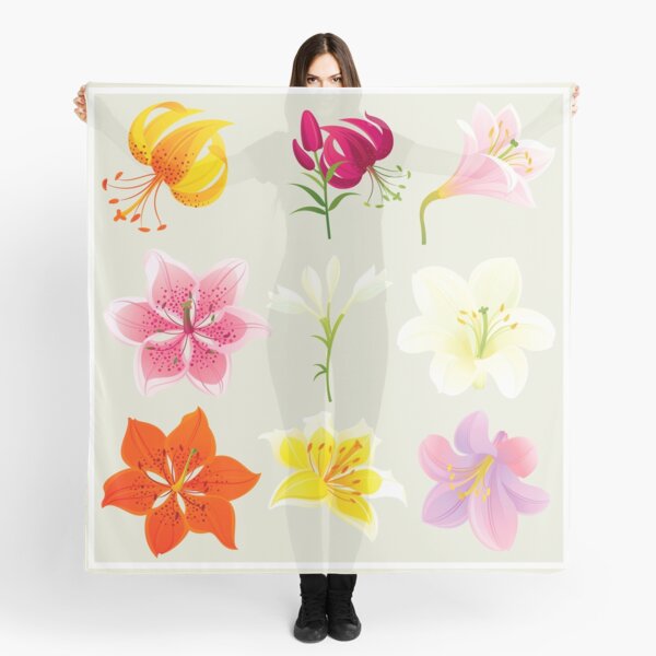 Colorful Lilies Scarf