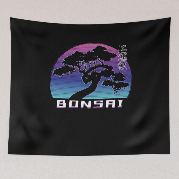 Item preview, Bonsai Tree Outrun Vaporwave Synthwave Streetwear designed and sold by ROBO MEGA.