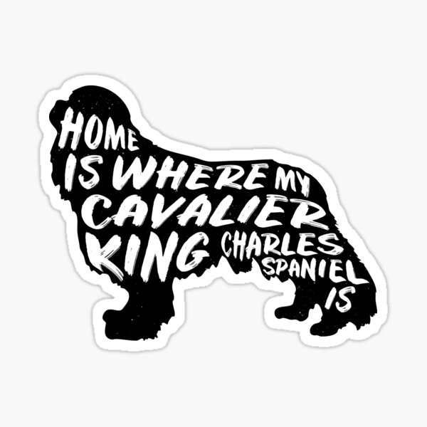 Cavalier King Charles Spaniel Silhouette Stickers Redbubble