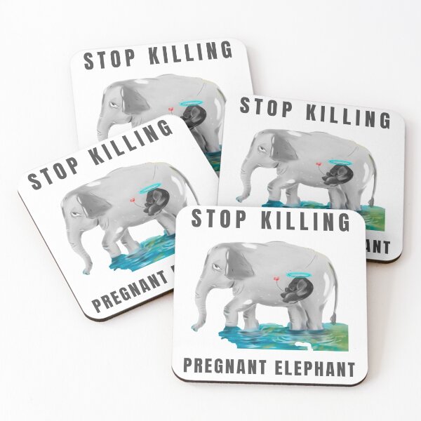 Item preview, stop killing pregnant elephant  designed and sold by Dieowl.
