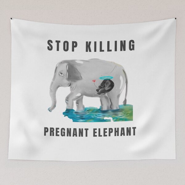 Item preview, stop killing pregnant elephant  designed and sold by Dieowl.