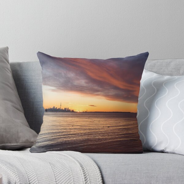 Item preview, Emerging Sun - Dramatic Cloudscape over Torontos Skyline designed and sold by Georgia Mizuleva.