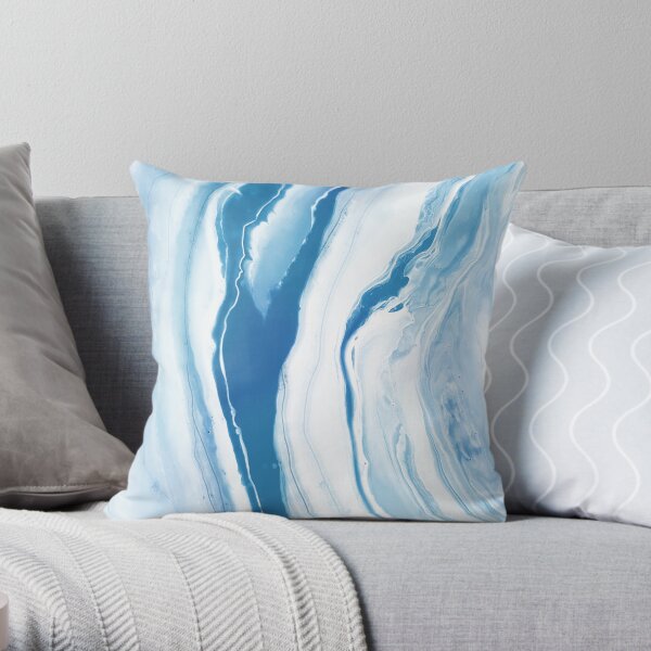 Beautiful waves pattern : Peace of art Throw Pillow