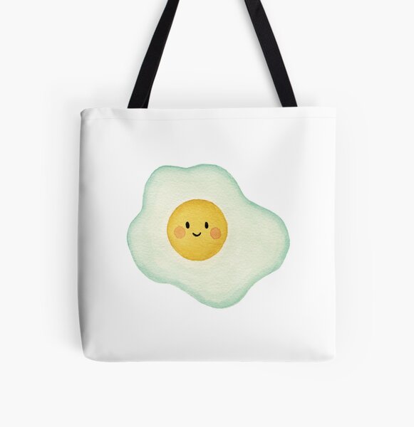 The Happy Fried Egg All Over Print Tote Bag