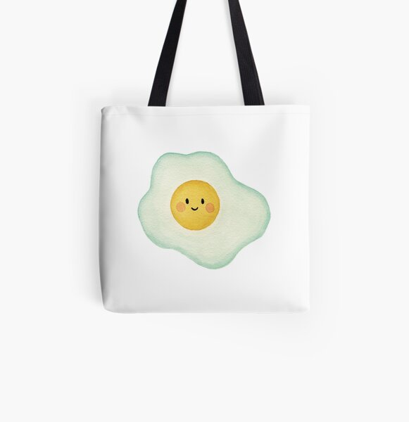 The Happy Fried Egg All Over Print Tote Bag