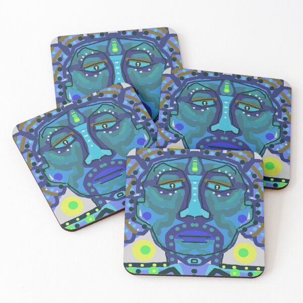 Item preview, El caricaturista de diseño de los africanos de cara azul con varios colores designed and sold by jotcar.