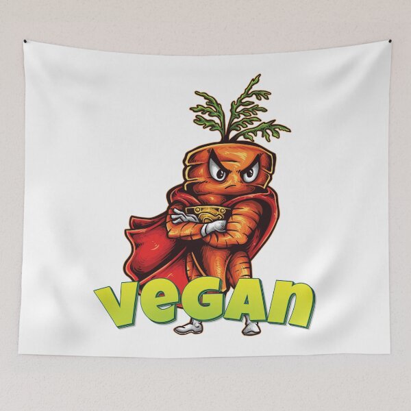 Item preview, Vegan Superhero Angry Carrot Green designed and sold by ProjectX23.