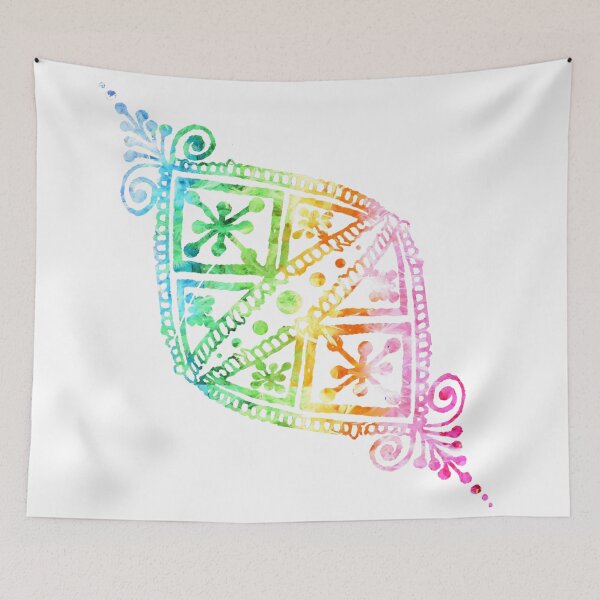 Item preview, Vintage Moroccan Pattern Decor Multicolor Tattoo -Berber Art  designed and sold by RabiaDesigns.
