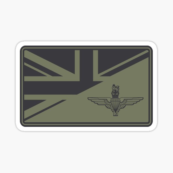 Vista previa del artículo con la obra «Parche de la bandera británica del Regimiento de Paracaidistas (atenuado)», diseñado y vendido por StrongVlad.