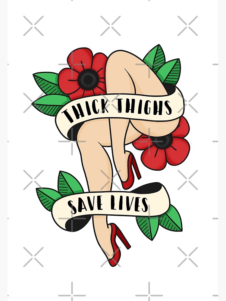 thick thighs save lives | Metal Print