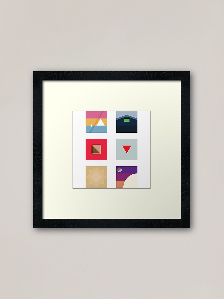 Kanye West Album Covers Sticker Set Framed Art Print By Egrjhn Redbubble