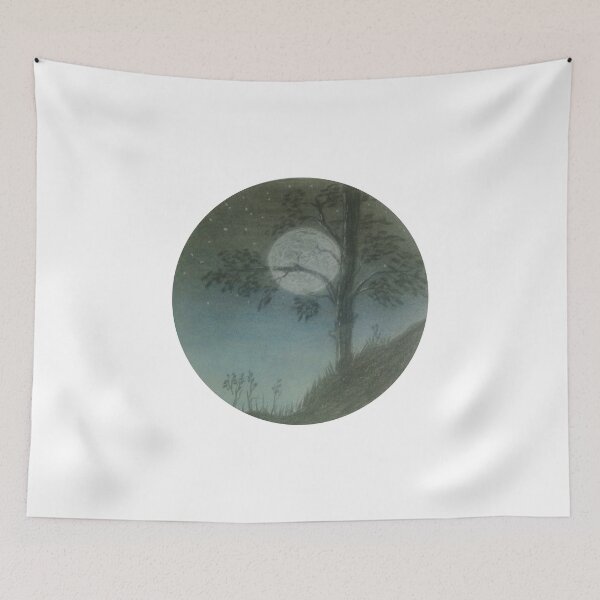 Item preview, Awesome drawing view of moon and tree designed and sold by faridman.