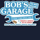 bob's garage baseball shirt
