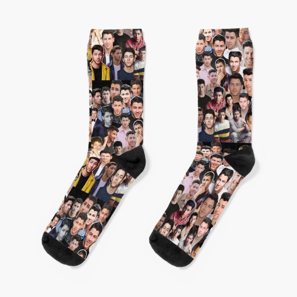 Nick Jonas collage Calcetines