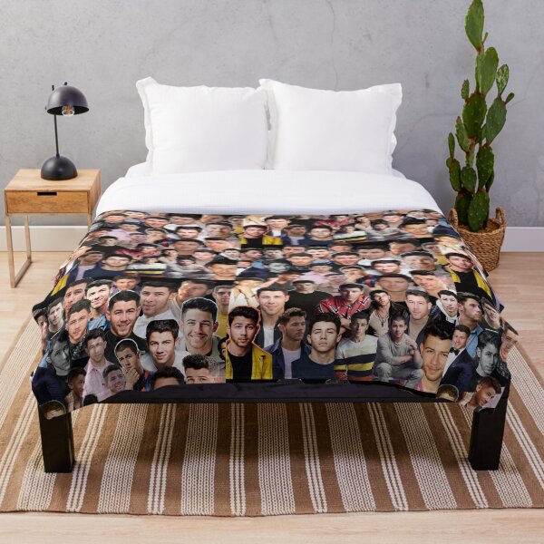 Nick Jonas collage Throw Blanket