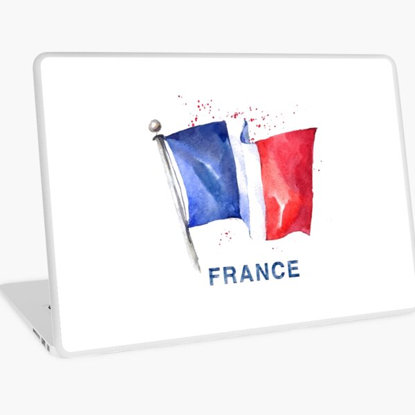 WATERCOLOR FLAG OF FRANCE Laptop Skin
