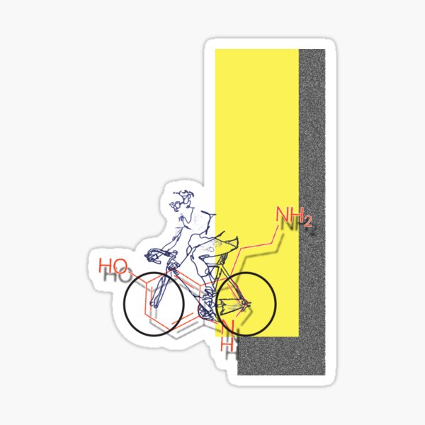 Bike Serotonin, digital illustration Sticker