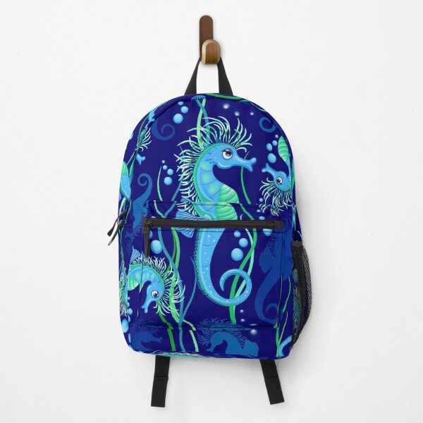 Item preview, Seahorse cute blue sea animal Vector Seamless Pattern Textile Design designed and sold by BluedarkArt.