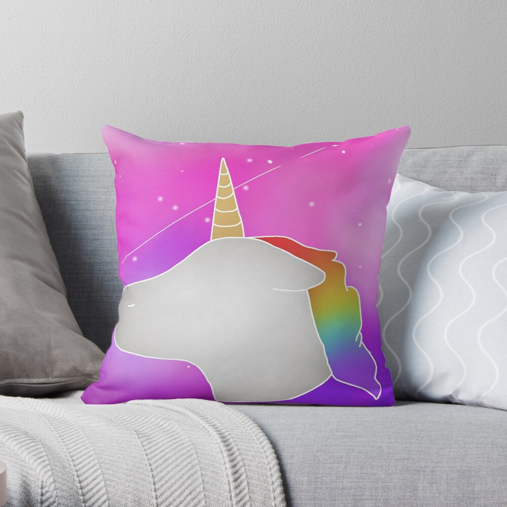 unicorn throw pillow