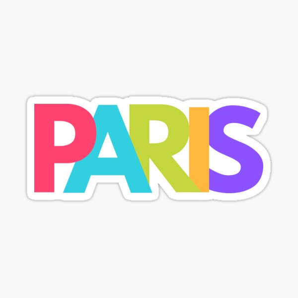 Aperçu de l'œuvre Paris France – Lettres superposées et lumineuses créée et vendue par madtoyman.