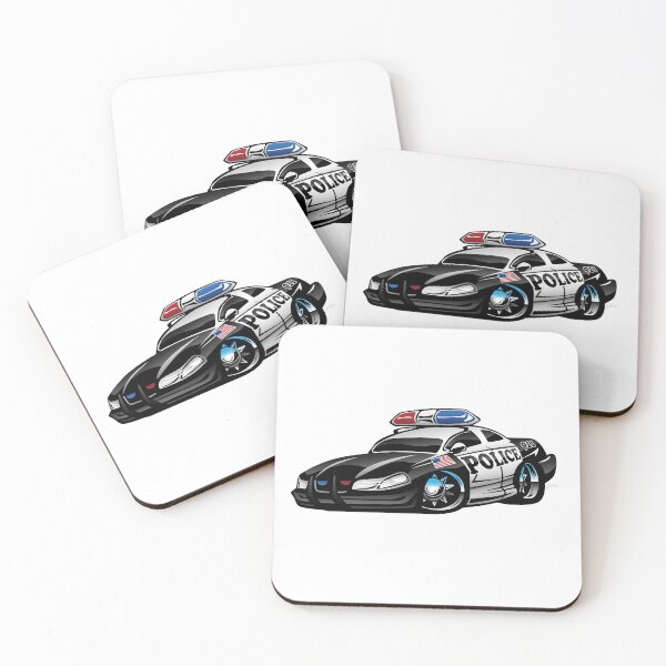 Item preview, Police Muscle Car Cartoon designed and sold by hobrath.