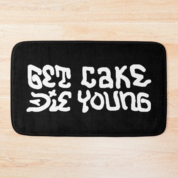 Item preview, Lil Peep Get Cake Die Young Tattoo Design Original Art in white designed and sold by nmrkdesigns.