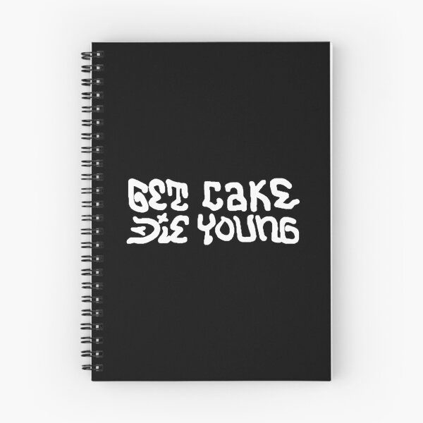 Item preview, Lil Peep Get Cake Die Young Tattoo Design Original Art in white designed and sold by nmrkdesigns.