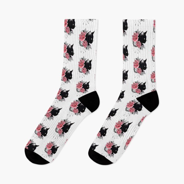 Item preview, Cat N' Roses / Roses Black Cat / Vintage Cat / Black Cat / Sticker designed and sold by AnnaWander.