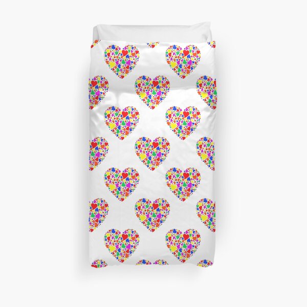 Rainbow Heart Duvet Cover