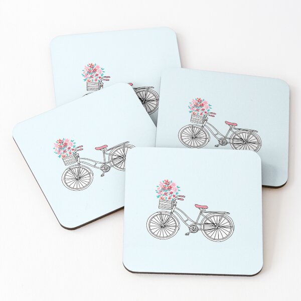 Item preview, Pastel Flowers With Aesthetic Bike designed and sold by ellencarney13.
