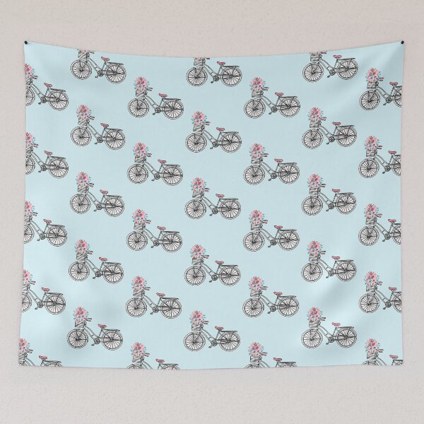 Item preview, Pastel Flowers With Aesthetic Bike designed and sold by ellencarney13.