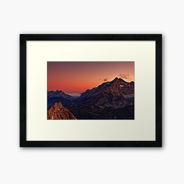 Cernera sunset Framed Art Print