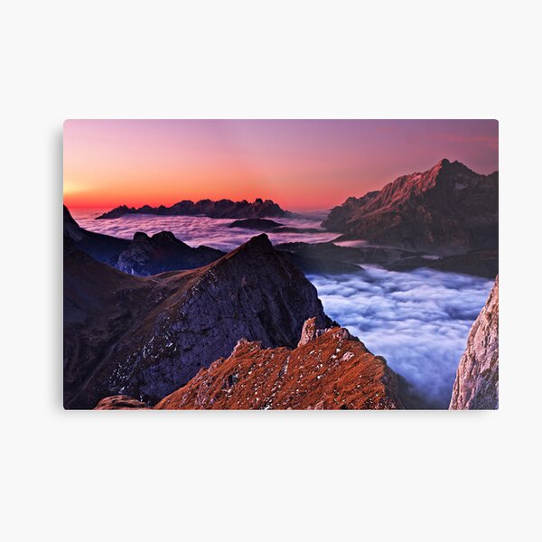 Morning misty sea Metal Print
