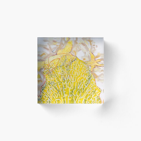 she meets oil painting and art therapy. She is passionate about colors Acrylic Block