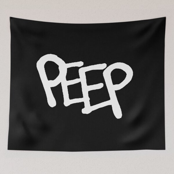 Item preview, Lil Peep 'PEEP' Cool Letter Design in white designed and sold by nmrkdesigns.