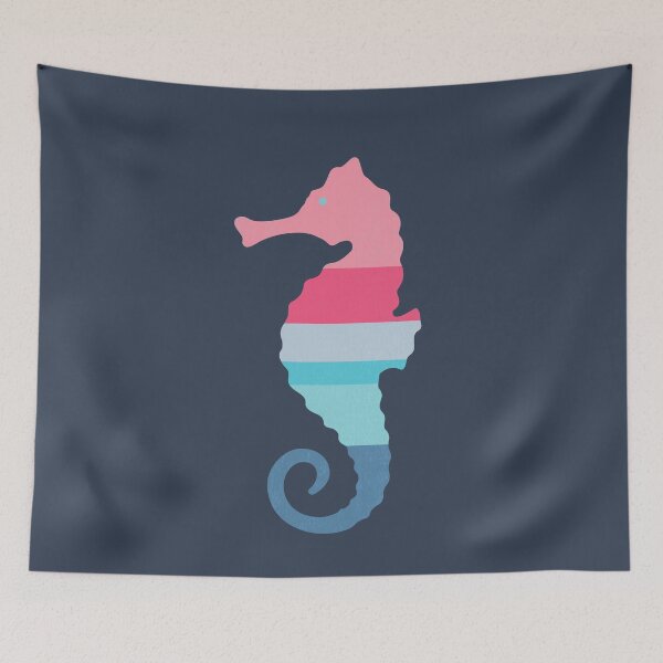 Item preview, Seahorse Showing Stripes designed and sold by SharksOnShore.