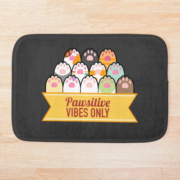 Pawsitive Vibes Only Bath Mat
