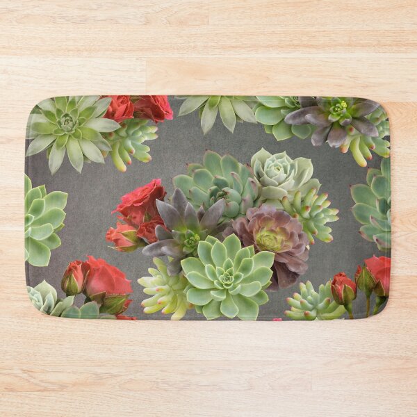 Item preview, Succulents and red roses. designed and sold by RinaMDesigns.