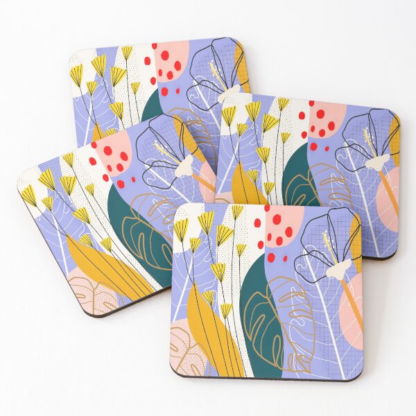 Item preview, Tropical Leafs With Flowers Pattern designed and sold by noirty.