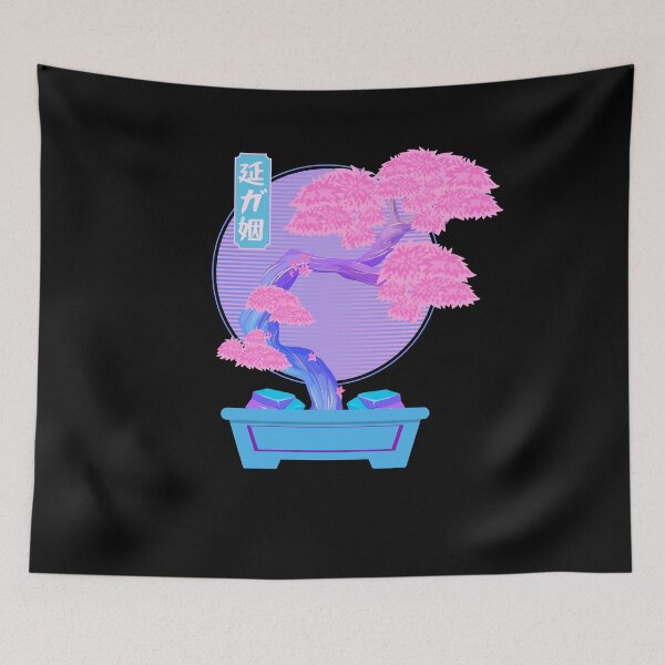 Item preview, Bonsai Tree Outrun Vaporwave Synthwave Streetwear designed and sold by ROBO MEGA.