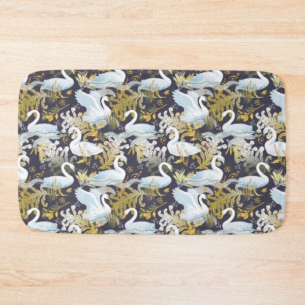 Item preview, White swans | charcoal purple designed and sold by camcreativedk.