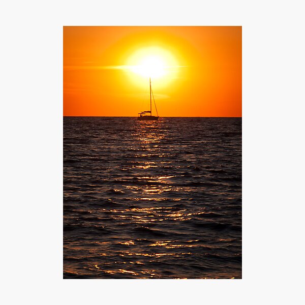 Sailing into the Sunset on Tangier Island Photographic Print