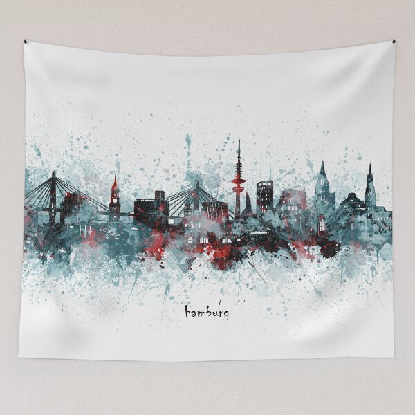 Item preview, hamburg skyline designed and sold by BekimART2.